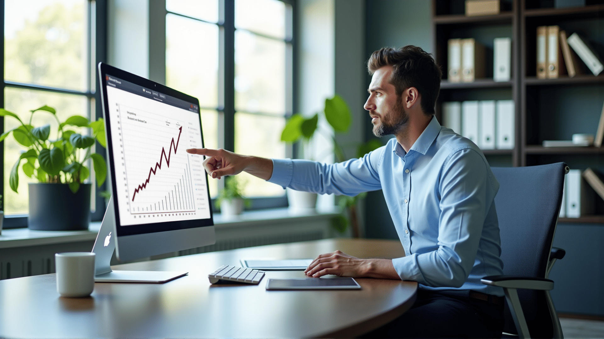 Financial growth graph from checking
