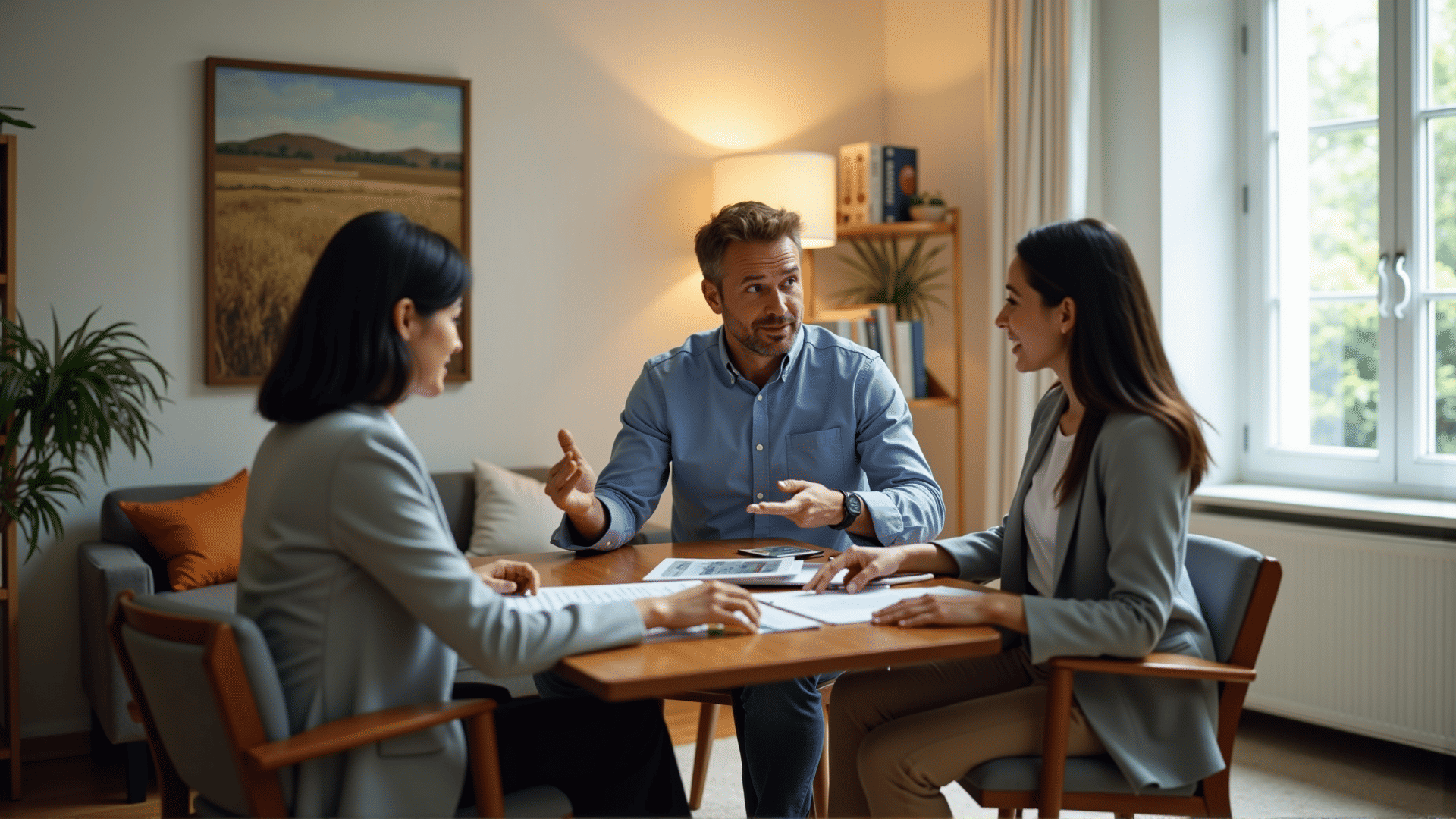 Financial advisor with client